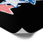 Verenigde Staten Rood Wit Blauw Amerikaanse Vlag A Poster (Hoek)