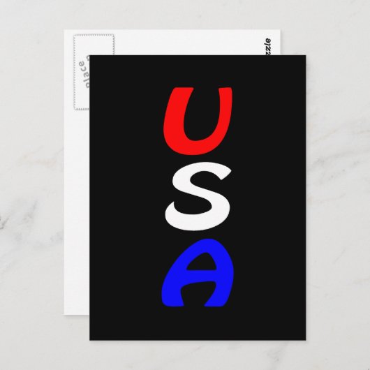 Verenigde Staten Rood, Wit & Blauw Briefkaart (Voorkant / Achterkant)