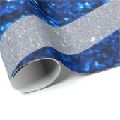 Verenigde Staten Rood Wit Blauw Glitter Vlag Indep Cadeaupapier (Rol Hoek)