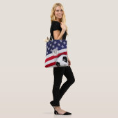 Verenigde Staten rood wit en blauw Amerikaanse vla Tote Bag (Op model)