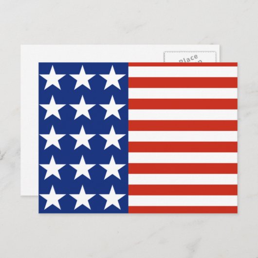 Verenigde Staten Rood Wit en Blauw Sterren Vlag Br Briefkaart (Voorkant / Achterkant)