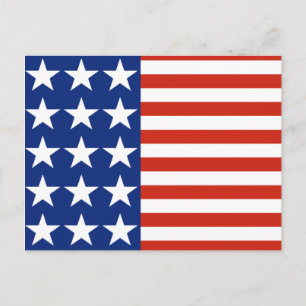 Verenigde Staten Rood Wit en Blauw Sterren Vlag Br Briefkaart