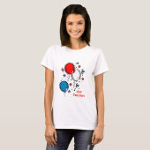 Verenigde Staten-Rood Witte Blauwe Balloons T-shirt (Voorkant volledig)