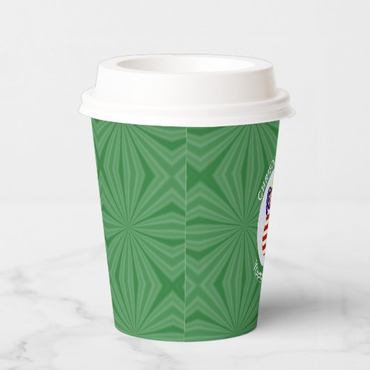 Verenigde Staten Roodharige Engel Kerstvlag Gepers Papieren Bekers (Rechts)