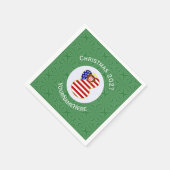 Verenigde Staten Roodharige Engel Kerstvlag Gepers Servet (Hoek)