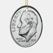 Verenigde Staten Roosevelt Dime Keramisch Ornament (Rechts)