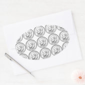 Verenigde Staten Roosevelt Dime Ovale Sticker (Envelop)
