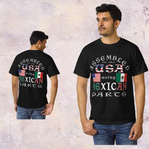 Verenigde Staten samenvoegen met Mexicaanse onderd T-shirt