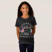 Verenigde Staten samenvoegen met Mexicaanse onderd T-shirt (Voorkant volledig)