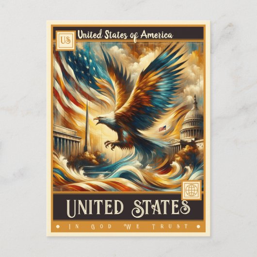 Verenigde Staten |  schilderij Briefkaart (Voorkant)