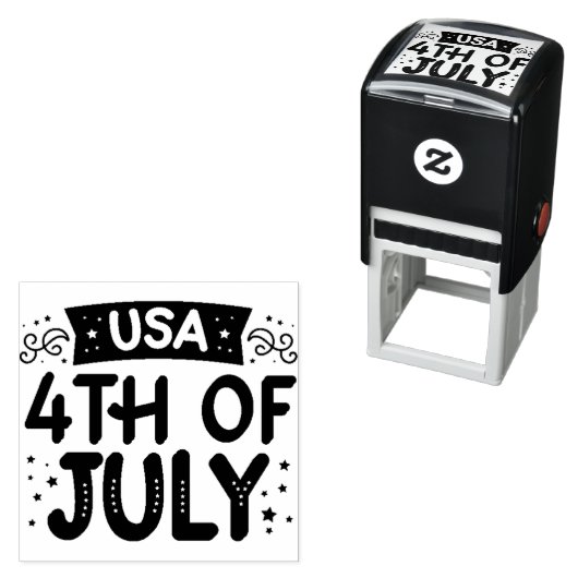 Verenigde Staten Self-Inking Rubber Stamp Zelfinktende Stempel (In situ)