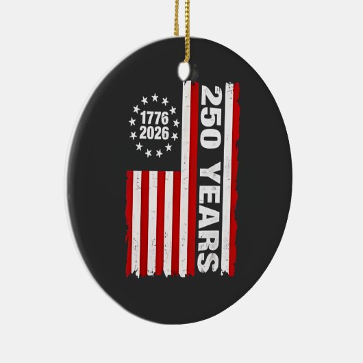  Verenigde Staten Semiquincentennial 250ste Jubile Keramisch Ornament (Rechts)