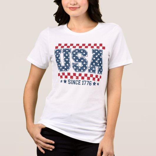 Verenigde Staten sinds 1776 Tri-Blend Shirt (Voorkant)
