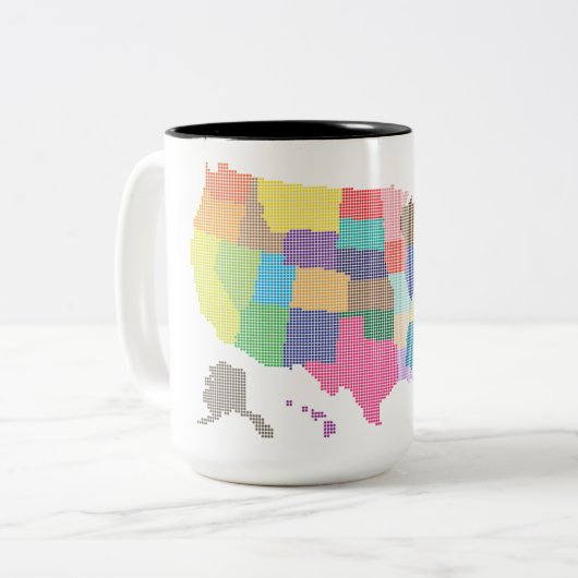 Verenigde Staten Speciale Toeristische Gift Classi Tweekleurige Koffiemok (Voorkant links)