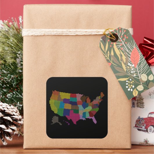 Verenigde Staten Speciale Toeristische Gift Classi Vierkante Sticker (Feestdagen)