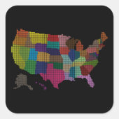 Verenigde Staten Speciale Toeristische Gift Classi Vierkante Sticker (Voorkant)