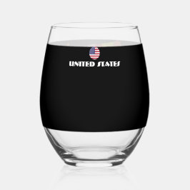 Verenigde Staten Speciale Toeristische Gift Classi Wijnglas Zonder Voet