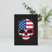 Verenigde Staten: Splatter Skull Briefkaart (Staand voorkant)