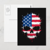 Verenigde Staten: Splatter Skull Briefkaart (Voorkant / Achterkant)