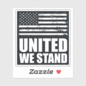 Verenigde Staten staan op de dunne blauwe lijn Ame Sticker (Vel)