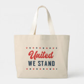 Verenigde Staten staan voor patriottische Word Art Grote Tote Bag (Achterkant)