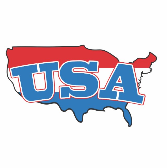 Verenigde Staten Staand Fotobeeldje (Voorkant)