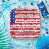 Verenigde Staten Staat op Vlag Papieren Bordje (Feest)