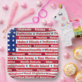 Verenigde Staten Staat op Vlag Papieren Bordje (Feest)