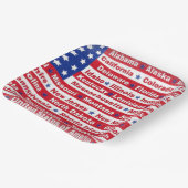 Verenigde Staten Staat op Vlag Papieren Bordje (Gebogen)