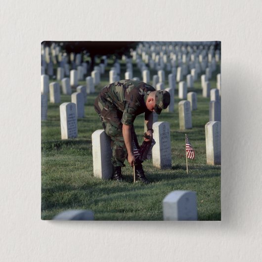 Verenigde Staten, staat Virginia, Arlington. Vierkante Button 5,1 Cm (Voorkant)