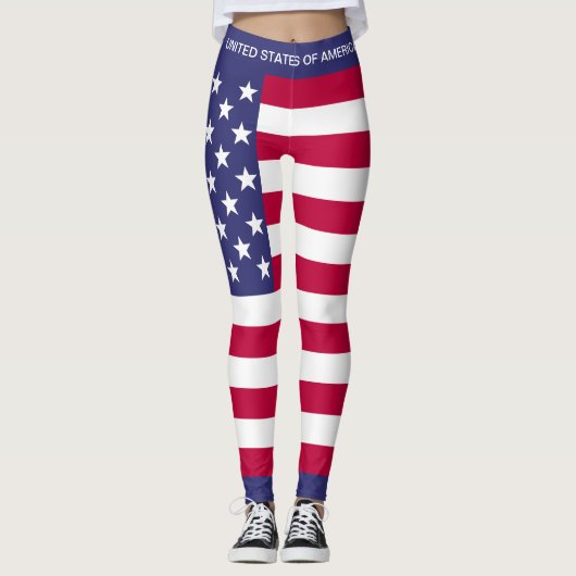 Verenigde Staten Star Spangled Flag Leggings (Voorkant)