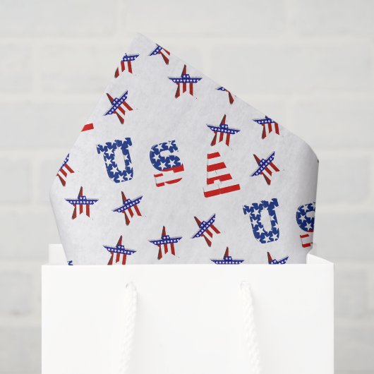 Verenigde Staten Stars and Stripes Tissuepapier (Cadeauzakje)