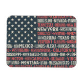 Verenigde Staten |Staten en hoofdsteden Magneet (Horizontaal)