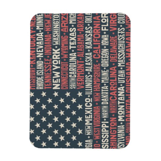 Verenigde Staten |Staten en hoofdsteden Magneet (Verticaal)
