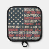 Verenigde Staten |Staten en hoofdsteden Pannenlap (Voorkant)