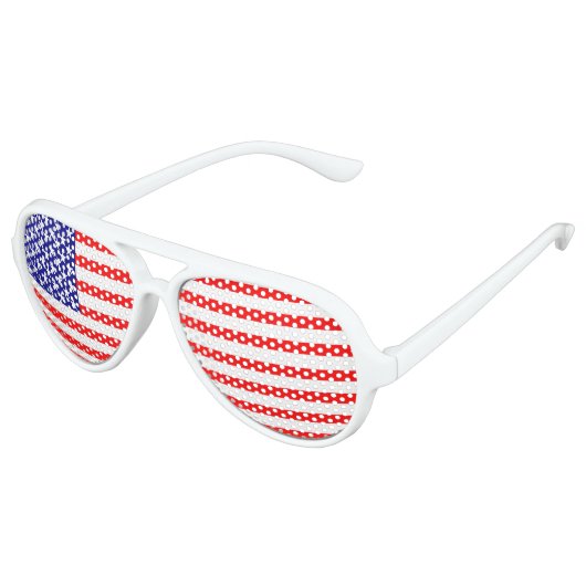 Verenigde Staten Sterren en Stripes Amerika Vlag Aviator Zonnebril (Gekanteld)