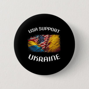 Verenigde Staten Steunen Oekraine Stand Usa Oekraï Ronde Button 5,7 Cm
