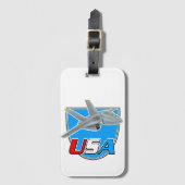 Verenigde Staten straalvliegtuig logo Bagagelabel (Voorkant (verticaal))