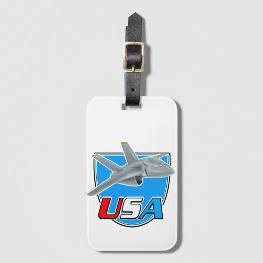Verenigde Staten straalvliegtuig logo Bagagelabel (Voorkant (verticaal))