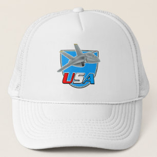 Verenigde Staten straalvliegtuig logo Trucker Pet