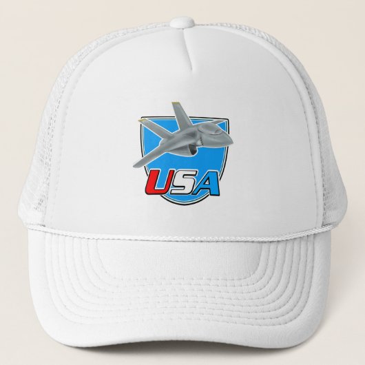 Verenigde Staten straalvliegtuig logo Trucker Pet (Voorkant)