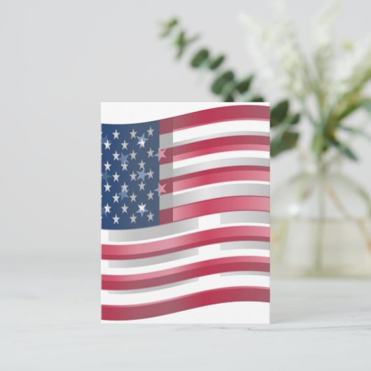 Verenigde Staten: Stripes & Stars in Bold Design Briefkaart (Staand voorkant)