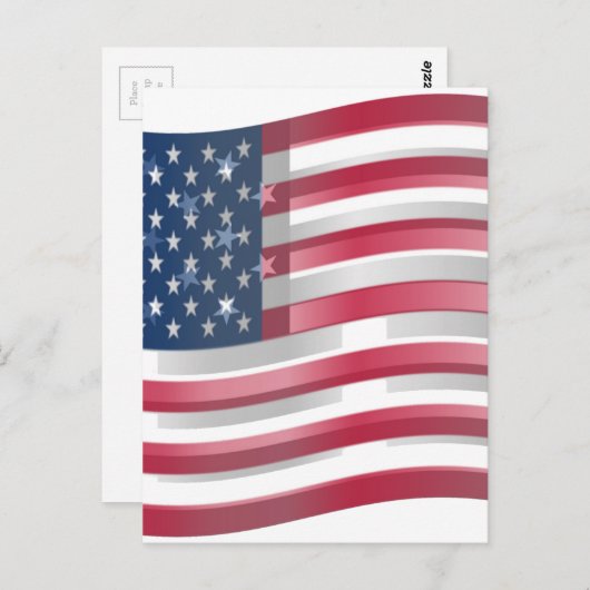 Verenigde Staten: Stripes & Stars in Bold Design Briefkaart (Voorkant / Achterkant)