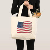 Verenigde Staten: Stripes & Stars in Bold Design Grote Tote Bag (Voorkant (product))