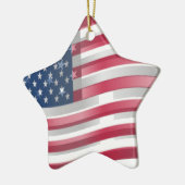 Verenigde Staten: Stripes & Stars in Bold Design Keramisch Ornament (Links)