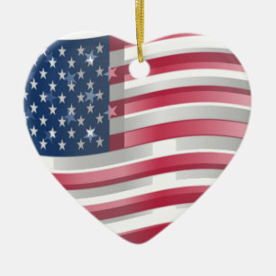 Verenigde Staten: Stripes & Stars in Bold Design Keramisch Ornament