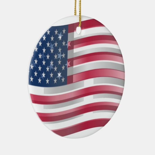 Verenigde Staten: Stripes & Stars in Bold Design Keramisch Ornament (Rechts)