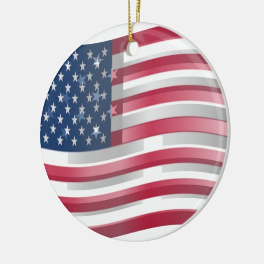 Verenigde Staten: Stripes & Stars in Bold Design Keramisch Ornament (Links)
