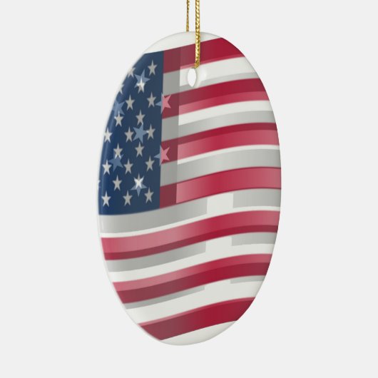 Verenigde Staten: Stripes & Stars in Bold Design Keramisch Ornament (Rechts)