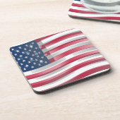 Verenigde Staten: Stripes & Stars in Bold Design Onderzetter (Linkerzijde)